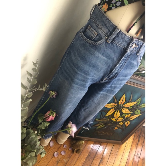High Waisted Zara Basic-Z1975-Denim crop  jeans - Picture 3 of 8